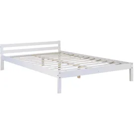 Homestyle4u Doppelbett 140 x 200 cm Weiß