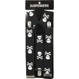 Hosenträger schwarz totenkopf toten skull halloween schlager braces bretelle