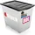 BigDean Aufbewahrungsbox 80 L 4-tlg. transparent/weiß