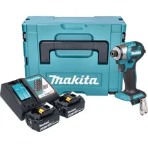 Makita DTD 173 RMJ Akku Schlagschrauber 18 V 180 Nm 1/4“ Brushless + 2x Akku 4,0 Ah + Ladegerät + Makpac