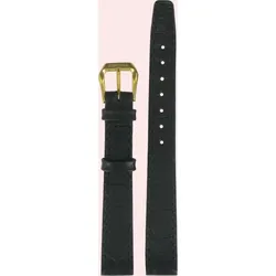 Certina - Leder Skyros Lederband Schwarz 12/10mm C600007304 - alligator-prägung,kalb,schwarz