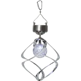 Star Trading Solarleuchte Edelstahl 35,0 cm inkl. Akku und Solarpanel weiß