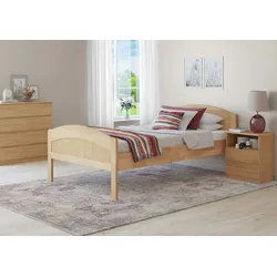 Erst-Holz Überlanges Seniorenbett in zeitlosem Stil Buche natur 120x220 Zubehör wählbar V-60.75-12-220ohne Zubehör