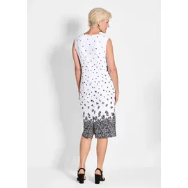 GOLDNER Etuikleid Midi Blumenprint Schwarz/Weiß 54