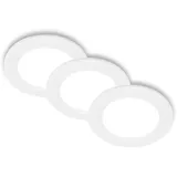 Briloner LED-Einbauleuchten Ultraflat 3er Set 6W 660lm weiß