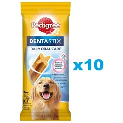 PEDIGREE DentaStix (große Rassen) Zahnpflegeprodukte für Hunde 70 szt. - 10x270g