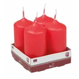 IDENA Stumpenkerze 8 cm rot