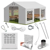 3x6 Partyzelt Pavillon Unterstand Gartenzelt Festzelt PVC S weiß