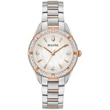 BULOVA Damen Analog Quarz Uhr mit Edelstahl Armband 98R281