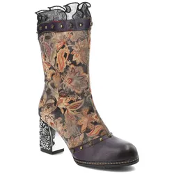 Lila Stiefeletten Laura Vita Modische Damenschuhe, 41
