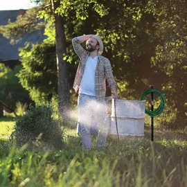 Relaxdays Garten Zapfstelle 45 m schwarz