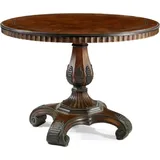 Casa Padrino Luxus Barock Esstisch Dunkelbraun / Schwarz - Runder Massivholz Esszimmertisch im Barockstil - Barock Esszimmer & Hotel Möbel - Luxus... - Dunkelbraun/Schwarz