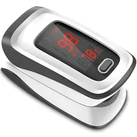 ANSTA Pulsoximeter, Pulsoximeter zur Überwachung von SpO2, Herzfrequenz bei der Messung der Blutsauerstoffsättigung, Großer LED-Bildschirm, Quick and Easy, Grau