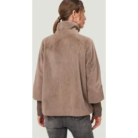 Zero Fellimitat-Jacke mit Stehkragen - Braun - 40