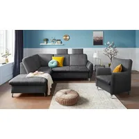 sit&more Ecksofa Daytona L-Form, mit Federkern, zwei Kopfstützen und wahlweise mit Bettfunktion grau