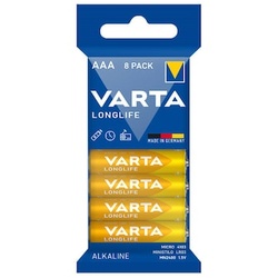 VARTA Longlife Batterie Micro AAA LR03 8er Folienverpackung