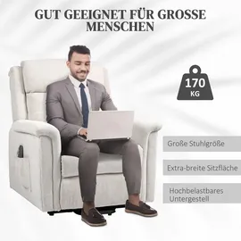 Homcom Fernsehsessel mit Aufstehhilfe Elektrisch Relaxsessel mit Liegefunktion,
