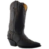 Grinders Mühlen Arizona HI Unisex Braun Leder Kubanischen Western Cowboy TanzstiefelMit Absatz 39 - 39 EU