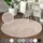 Carpet City Shaggy Hochflor Teppich - Rund 160 cm - Sand-Beige - Langflor Wohnzimmerteppich - Einfarbig Uni Modern - Flauschig-Weiche Teppiche Schlafzimmer Deko