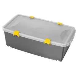VERMOP Moboxx, anthrazit Kunststoffbox 1863005 , mit gelben Clips