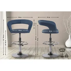 CLP Barhocker Jaen blau/Stoff