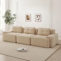 Cloud Modulsofa Boneless Sofa, Modulares Ecksofa, Überdimensionales Modulares Cloud-Sofa, Bequeme 80% Corduroy-Cloud-SofaSofas, 3-Sitzer Tiefsitz ...