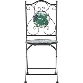 Beliani Gartenstuhl 2er Set 40 x 45 x 90 cm schwarz/grün