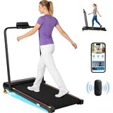 Vankel Laufband Walking Pad klappbar, 12 km/h, 8% Steigung, App-Steuerung (Fernbedienung), Mit Handlauf, LED-Display, 120 kg, flach verstaubar, Homeoffice