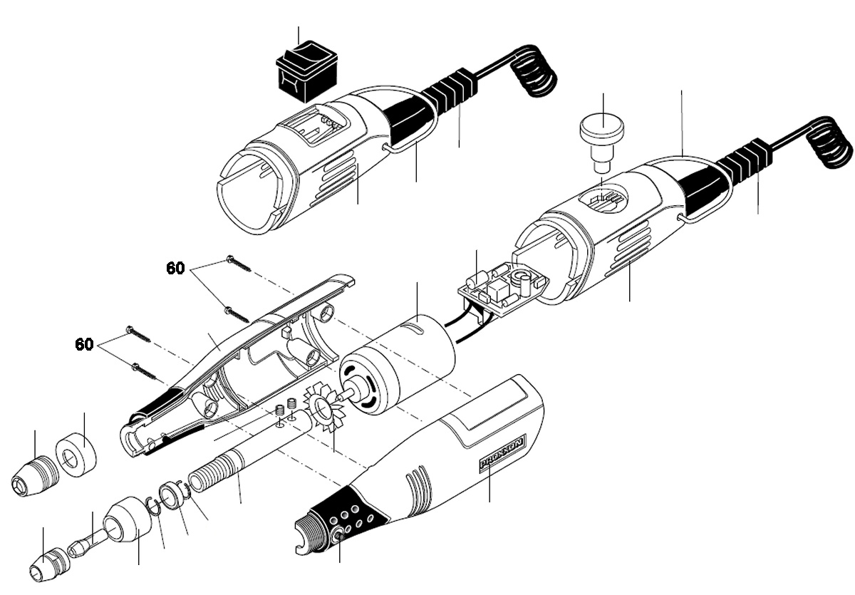 PROXXON 28500-60 Gehäuseschraube für MICROMOT 40 50 60