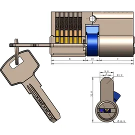 ChiliTec DELPHI Taster Klingeltaster Unterputz 0-250V~/ 10A Weiß