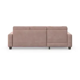 Home Affaire Ecksofa HOME AFFAIRE "Summer L-Form", rosa (altrosa), B:249cm H:91cm T:164cm, 95% Polyester, 5% Polyamid, Sofas, Ecksofa, mit Recamiere, mit oder ohne Bettfunktion und Bettkasten, Cord-Bezug