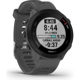 Garmin Forerunner 55 mit Silikon-Wechselarmband dunkelgrau/schwarz