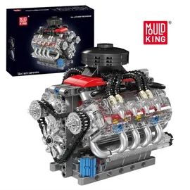 Mould King Chevy LSX454 Motorisierter V8-Motor Bausatz 487-tlg. 10171