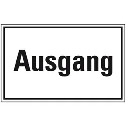 Aufkleber I Türhinweisschild Ausgang, Folie, selbstklebend, 300x200mm