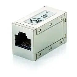 Modular-Kupplung 6 2x RJ45 Buchse/Buchse geschirmt ger einrasten