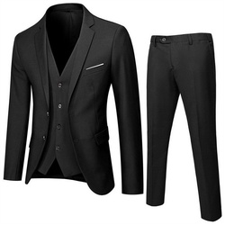 AFAZ New Trading UG Anzughose Herren Anzug blau Herrenanzug Einstecktuch slim herrenanzuge 3 teilig XL