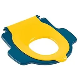 Villeroy und Boch O.novo kids WC-Sitz 8M11619B ohne Deckel, für Kinder, Scharniere Edelstahl, Ocean Blue/Sunshine Yellow