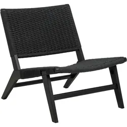 Ebuy24 Carson Sessel Lounge-Sessel Holz schwarz.