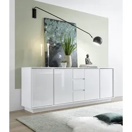 Home Affaire Sideboard 210 x 79 x 43 cm Weiß Hochglanz