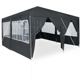 vidaXL Partyzelt mit 8 Seitenwänden Anthrazit 4x4 m PE