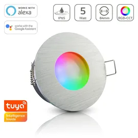 Longlife LED Gartenstrahler mit Erdspieß rund LED GU10 5 W RGB+CCT schwarz