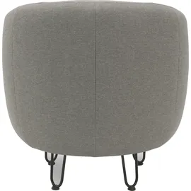 Home Affaire Sessel HOME AFFAIRE "Anjuli Lieferzeit nur 2 Wochen", grau (hellgrau), B:72cm H:72cm T:76cm, 100% Polyester, Sessel, Sessel, Runde Form, perfektes Einzelstück, Flausch oder Feinstruktur