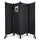 VOUNOT Vounot® Paravent Raumteiler 4 Teilig auf Rollen Freistehend 228 x 30 x 164 cm Anthrazit