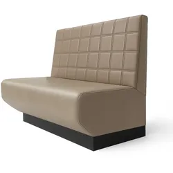 Wagner S | Gastrobank | B:H 120 x 100 cm | Taupe | Blocks | Leder