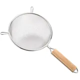 Feinmaschige Edelstahl-Siebe für Küche, Sieb-Skimmer mit Griff, Siebsieb für Lebensmittel, Tee, Reis, Öl, Nudeln, Obst, Gemüse (18 cm)