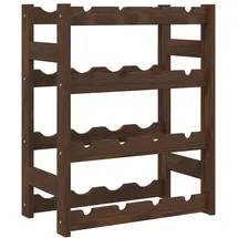 vidaXL Weinregal 16 Flaschen 0 x 0 x 0 cm Braun