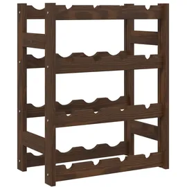 vidaXL Weinregal 16 Flaschen 0 x 0 x 0 cm Braun