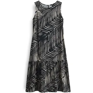 Opus Midikleid Wicy Palm Leaves Schwarz 38