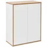 Fackelmann FINN Doppel Midischrank 60 cm Braun hell/Weiß