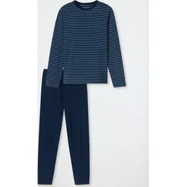 SCHIESSER Pyjama Admiral Blau gestreift - Dunkelblau | 106